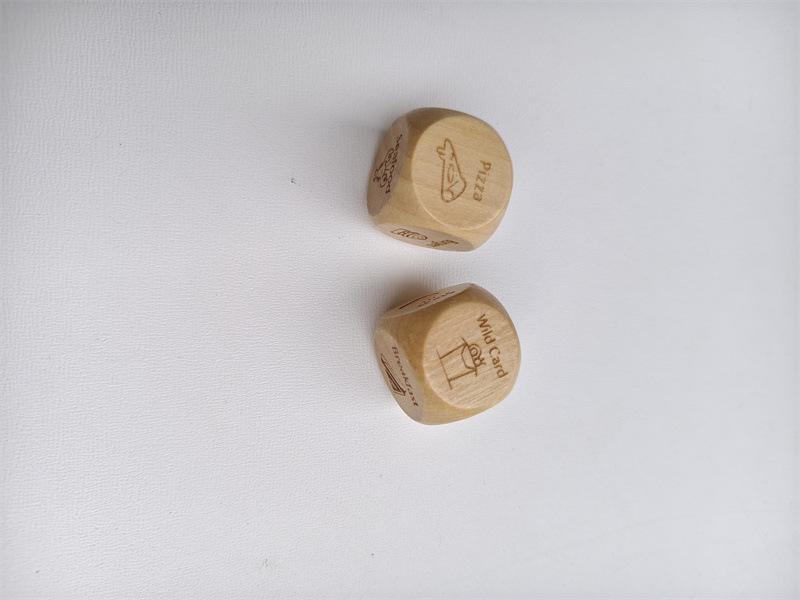 Beech Wood Twelve-Sided Decision Dice for Food, Activity, Movie, and Date Night