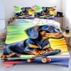 Three-Piece Cute Pet Quilt Cover 3D Digital Printing Bedding Kit