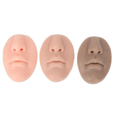 3 Stück 3D Silikon Nase Mund Modell Weich Piercing Übung Wiederverwendbar Körperteil Modell für Punktion