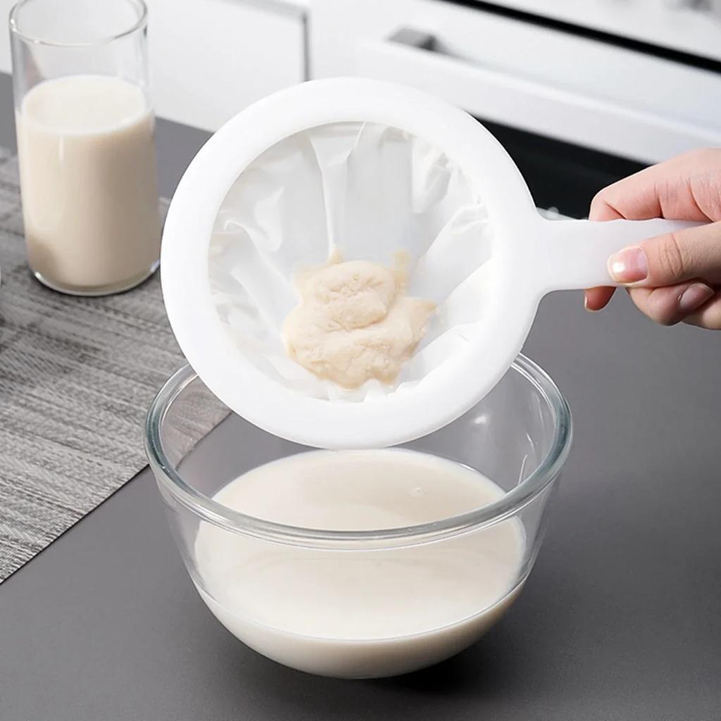 Feinsieb Löffel Küche Lebensmittelsiebe Wiederverwendbares Feinsieb Sieb Sieb für Saft Sojamilch Kaffee Wein Filter