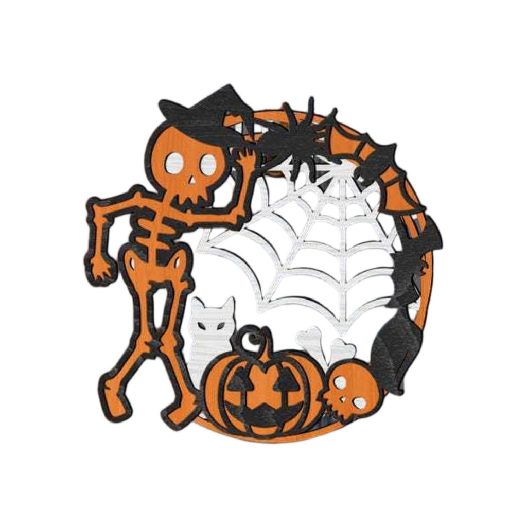 Halloween Door Hanging Wooden Craft Halloween Decoration Party Supplies Decorative Hanging Sign