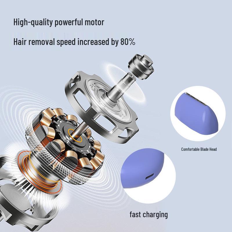 2-in-1 Electric Shaver & Epilator for Women: Double Head Hair Remover for Full Body, Underarm, Legs & Private Areas.