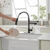 Cooltens Kitchen Single Lever Shower Mixer Extendable Rotating Foaming Hot and Cold 2 Spray Modes Faucet, Black, Tap, Hose, 360° Pull-Down Spray,