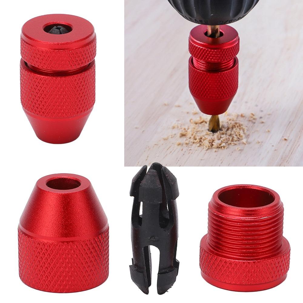 2PCS Aluminum Alloy Drill Depth Stop Nylon Locking Ring Adjustable Size Range Drill Bit Stop Collar Precise Depth Control