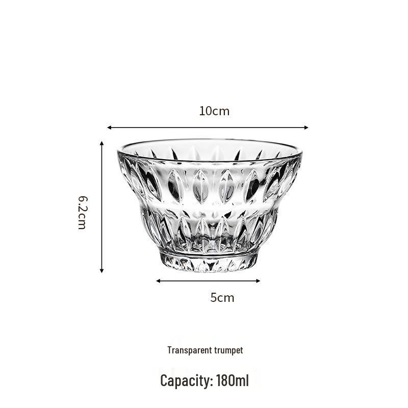 

Mesopotamian Glass Dessert Cup: Short-Legged Ice Cream Bowl, Popsicle Holder, Milkshake, and Milk Tea Cup 100ml-500ml