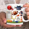 Personalisierte Keramiktasse im Rugby-Design - Kaffeebecher mit individuellem Aufdruck für Rugby-Fans