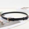 Women Belt Imitation Leather Adjustable Length Thin Belt Solid Color Dress Shirt Tops Waistband Fashion Accessories