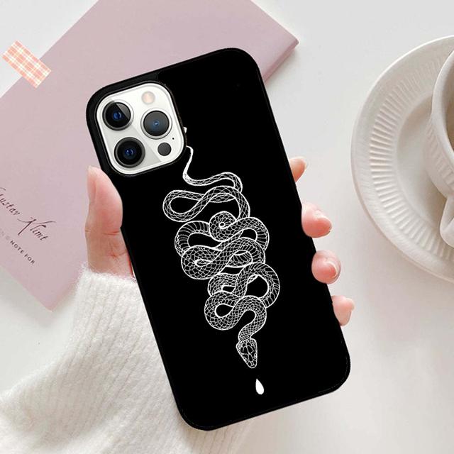 Autumu Snake Illustration Art Phone Case Cover for iPhone 17 Air 16 16e 15 12 11 13 14 Pro Max Apple Plus Coque