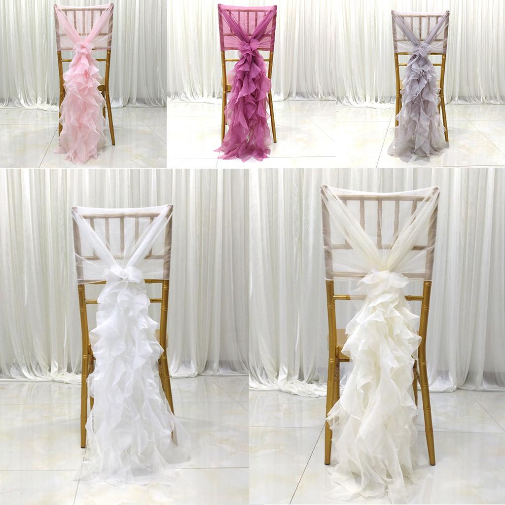 Chair cover, chair cover, chair sashes, chair bows with frills