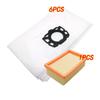 6 Pcs Dust Bags+1Pc Filter for Karcher MV4 MV5 MV6 WD4 for Karcher WD4000 To WD5999 WD5 WD6 Vacuum Cleaner