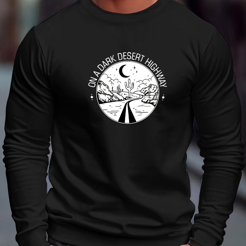 

Men s Vintage Crew Neck Sweatshirt, Retro Solid Color Pullover, Fabric Comfortable XXL чорний