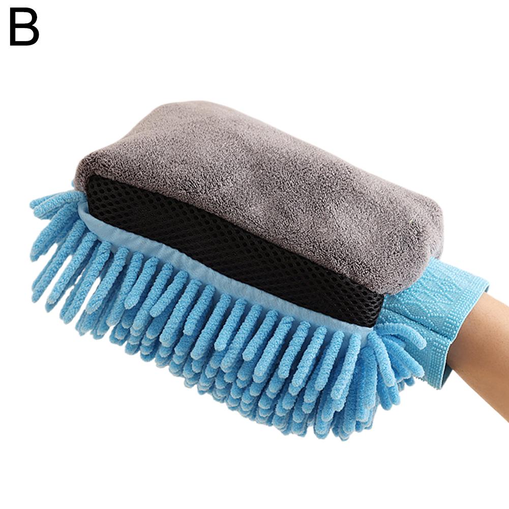 Large Microfiber Car Wash Mitt Waterproof Chenille Gloves Thick Car Cleaning Mitt Wax Detailing Auto Care Double-faced Glove