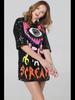 8-Color Peach Heart Sequin Loose T-Shirt - 2024 Spring/Summer Collection
