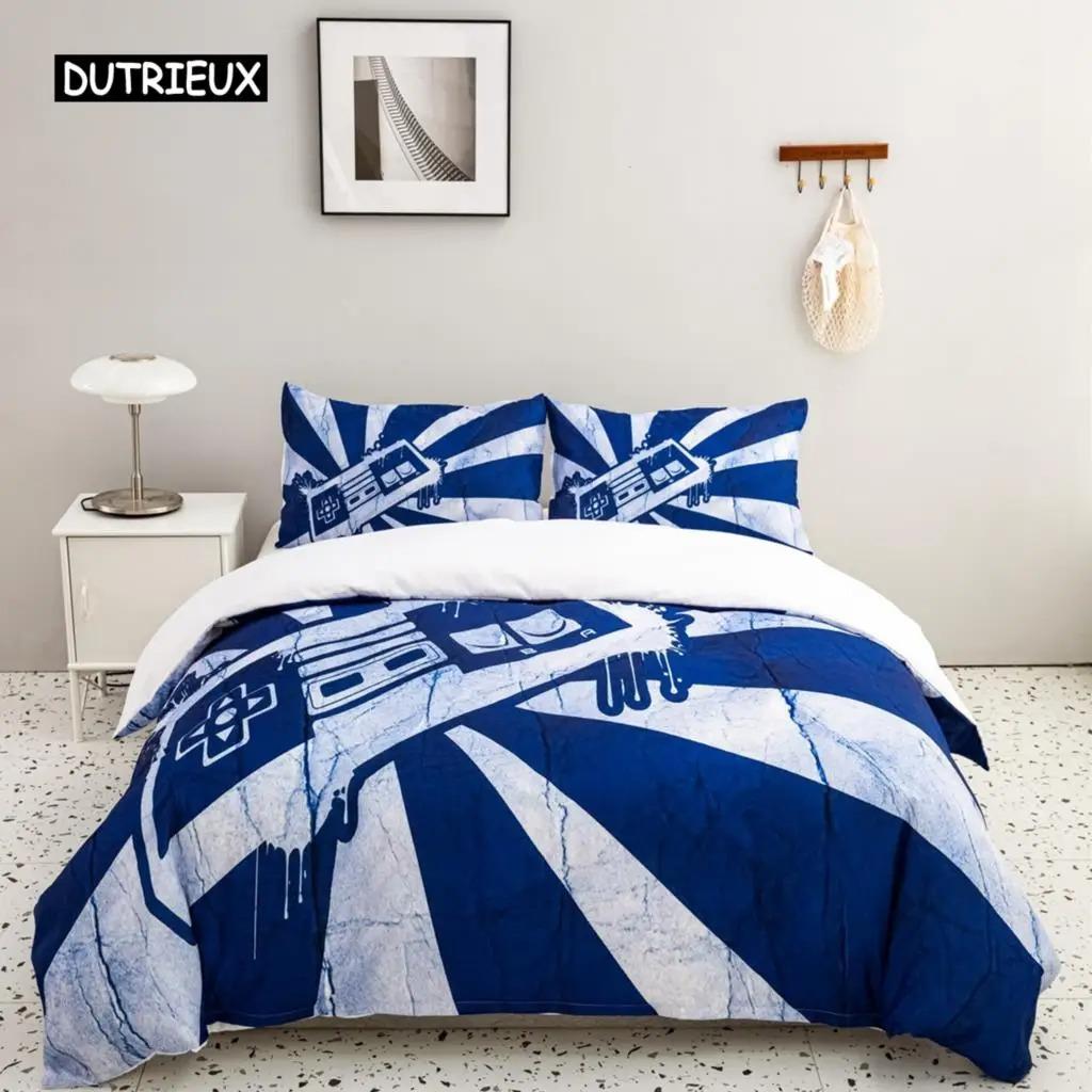 Gamepad Bedding Set Queen Size Duvet Cover Creative Black Bed Comforter Cover Set Polyester Quilt Cover Bedclothes 2/3Pcs