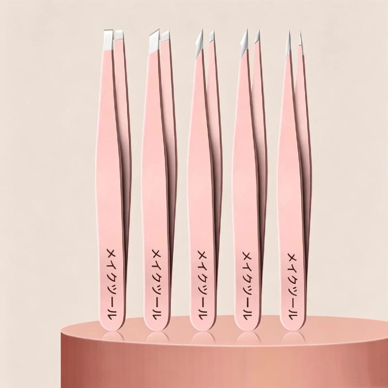 4Pcs Eyebrow Hair Removal Tweezers Set Rust-proof Stainless Steel Splinter Tool Ideal Gift for Women Beauty Lovers