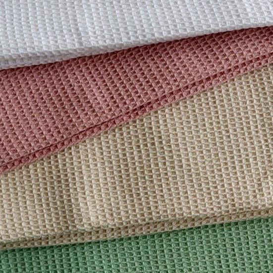 Waffle Design Washing Towels Skin-Friendly Cotton Plain Anti-Fade Dish Towels