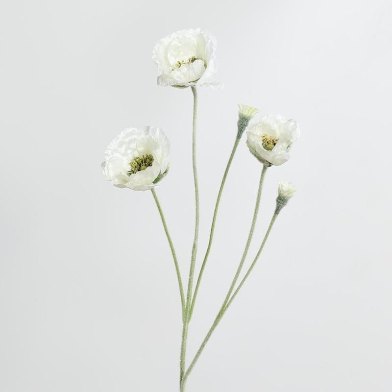 

10pcs Silk Fake Flowers Artificial 5-Heads Poppies Branch Plant Restaurant Decoration Orange Yellow Flower Simulation Poppy молочный белый