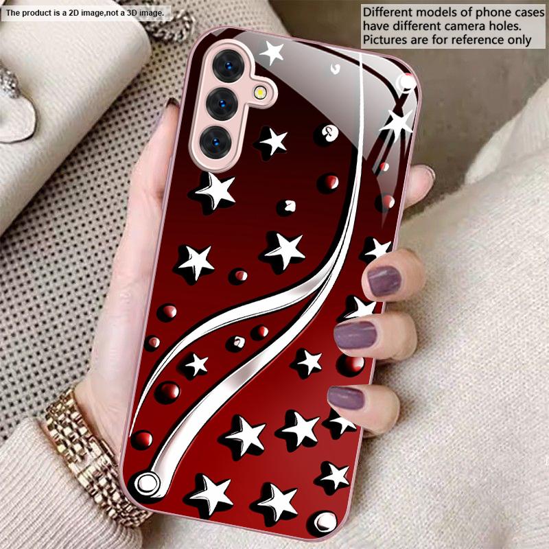 Deep Night with Stars For Samsung S26 S22 S8 S9 10 S20 Ultra S21 Pro S22 Plus S23 FE S24 Ultra S25 Edge S24+ Glass Phone Case