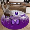 Purple Butterfly Office Carpet Chair Mats, Home Decor, Sofa Rug, Office Carpet Gift for Bedroom, Living Room, Various Rooms1118023a