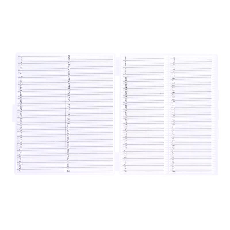 1PCS 4 Colors Plastic Rectangle Hold 100 Microslide Slide Microscope Box Laboratory Supplies Material Teaching