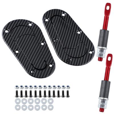After7 Bonnet Pin, Flat Type, Car Inspection Compatible, Universal (Carbon Tone)