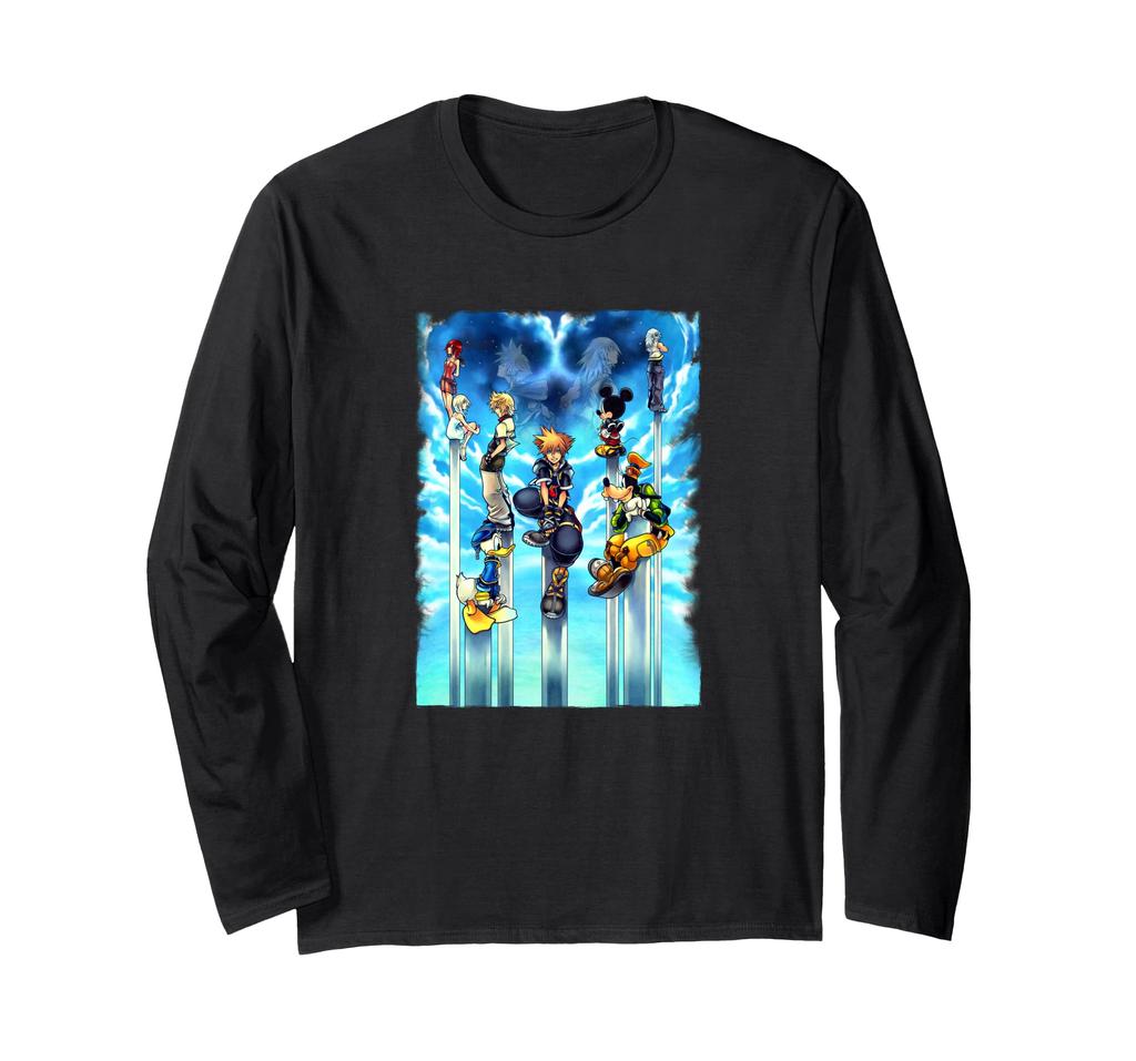 Disney Kingdom Hearts Sky Kingdom Group Shot Vignette Long Sleeve T-Shirt