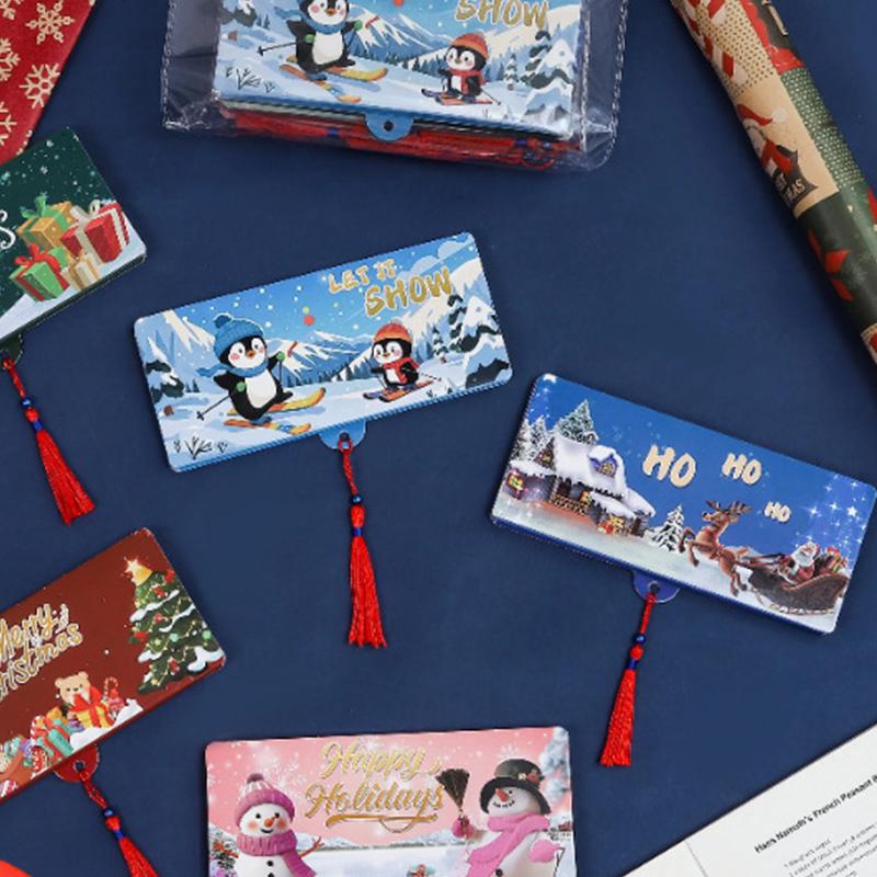 2Pcs Holiday Red Envelope 10-Slot Christmas Money Bag And Gift Card Clip Perfect For Christmas Birthdays And Thanksgiving