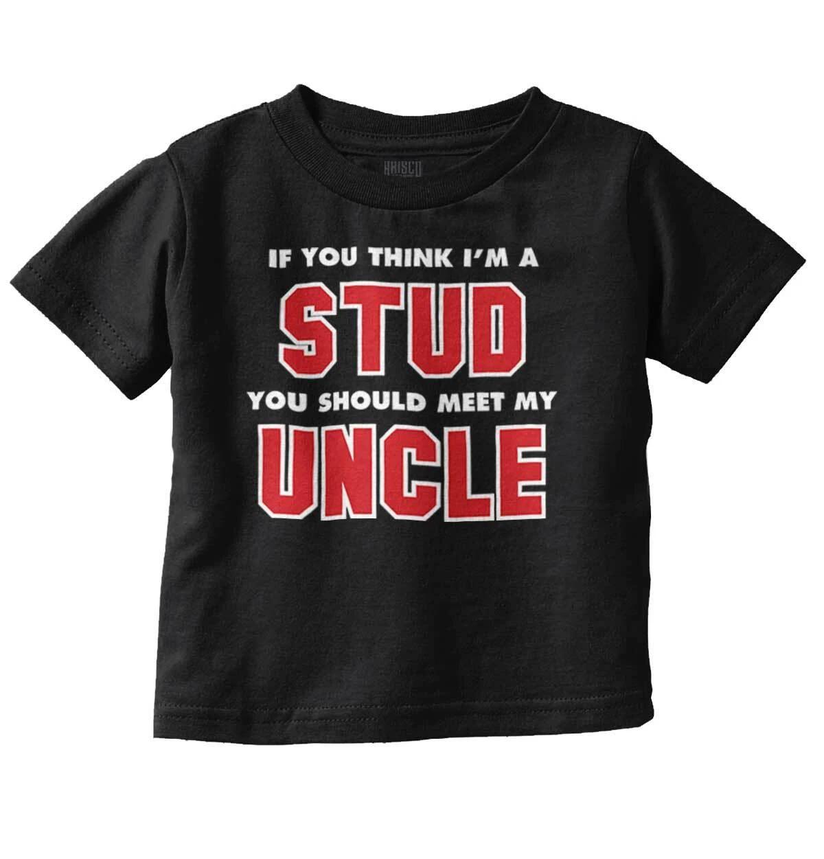 Stud Uncle Funny Shower Gift Niece Nephew Toddler Boy Youth T Shirt For Kids L