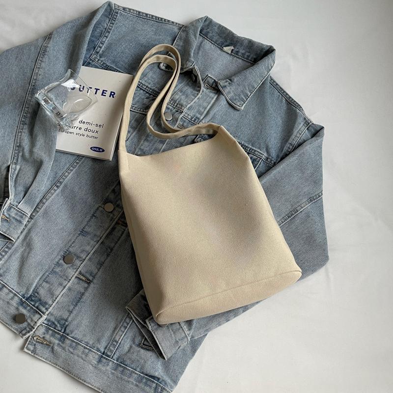 Color Block Shoulder Bag Large Capacity Women's Letter Tote Bag Student Class Underarm Bag