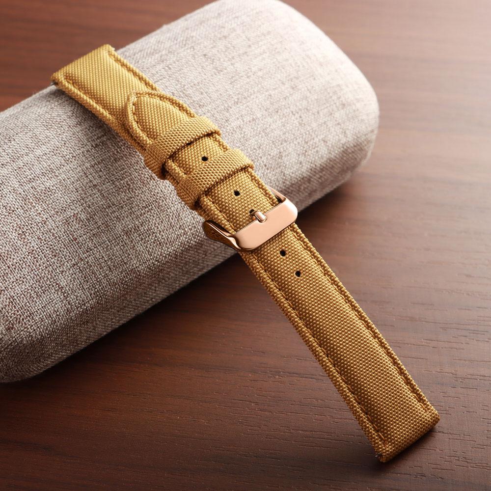 Sailcloth Watch Strap 20mm 22mm for Seiko Band Waterproof Fabric Watchband Quick Release Wristband High Quality Women Men Belt