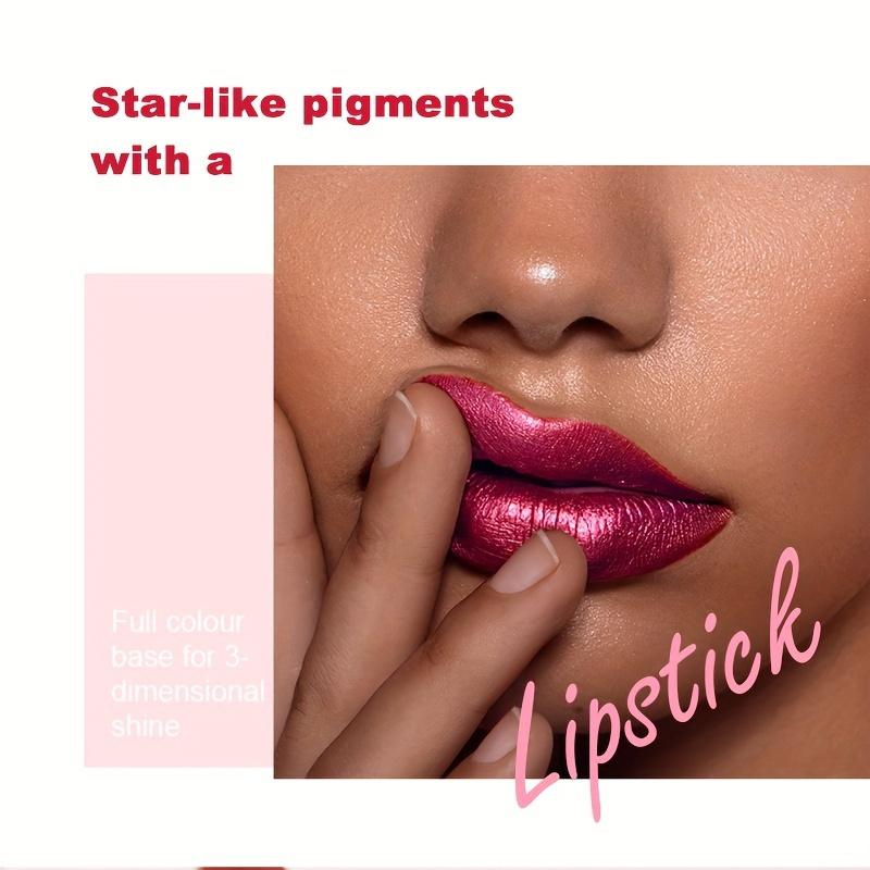 Shiny Lipstick By Gel Lipstick with Luminous Finish, Suitable for All Skin Types, Available in Berry, Brown, Pink, and Purple Hues