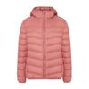 Women's Lightweight Hooded Down Jacket - 90% Down, Solid Color, Casual Warm Plus Size Coat for Autumn/Winter.