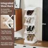 Stackable Shoe Organizers For Closet Or Hallway Foldable Structure Convenient To Carry And Store Maximizes Your Space