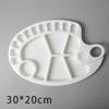 Tavolozza in Plastica Bianca a 10 Scomparti a Forma di Pesce Forniture per Pittura Acrilica ad Acquerello Gouache per Artista Cancelleria Scolastica
