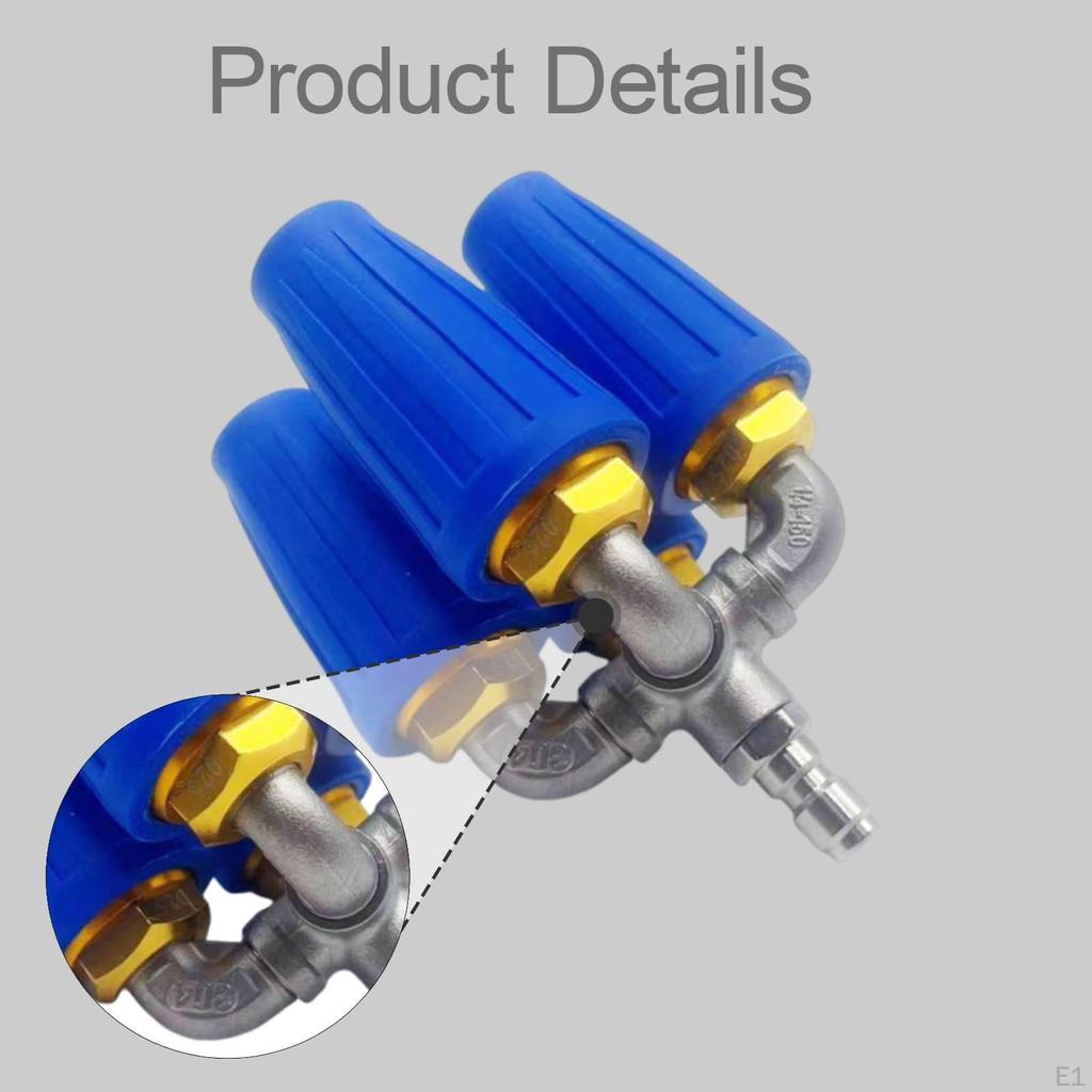 Nozzle Pressure Washer 4000 PSI 360° Rotating for Quadruple Cleaning
