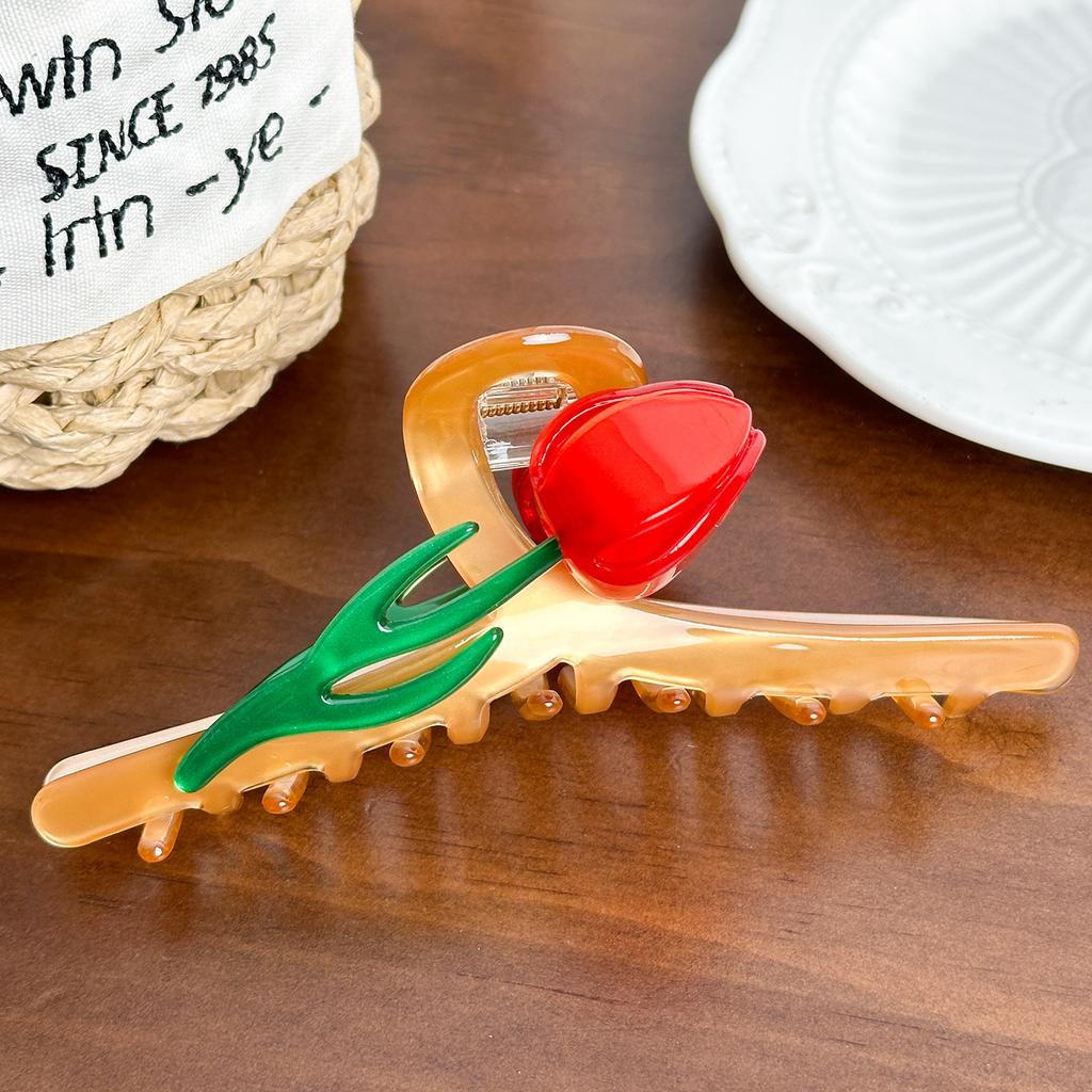 Large Hair Chic Claw Clip In Elegant Tulip Style For Effortless Updos And Hair Styles