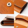Greol Genuine Leather Business Card Pass Card Tochigi Brown Men's Holder, Case, Case, Leather,