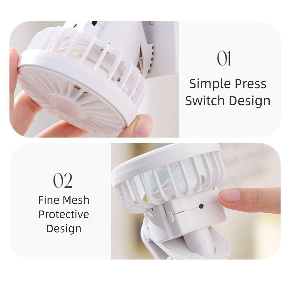Adjustable Clip On Mini Fan Low Noise Mini Solar Powered Fan Convenient Portable Solar Fan Camping
