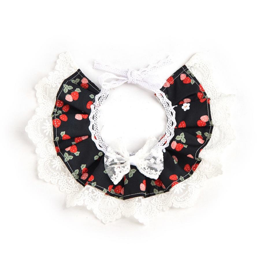 Lace Bow Floral Pet Bib Saliva Towel For Cat Dog Neck Scarf