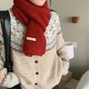 Korean atmosphere scarf autumn and winter women's winter blended scarf light luxury high-end solid color knitted scarf
