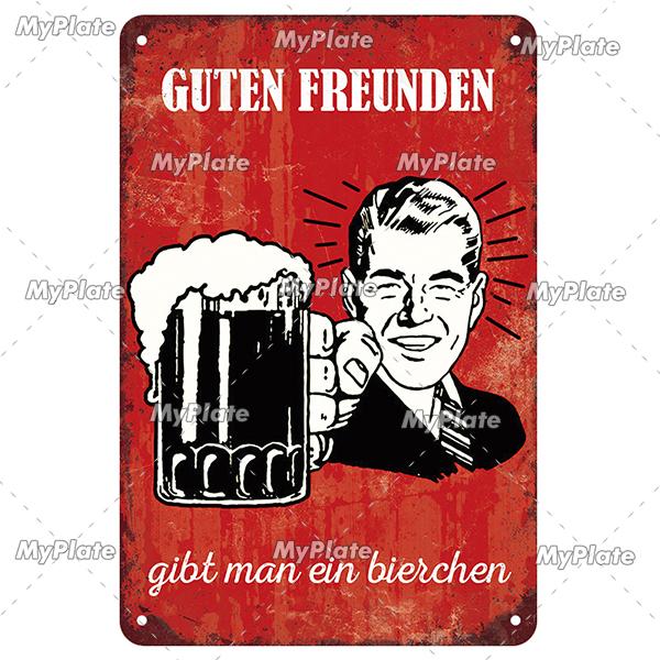 Retro Drink Bier Beer Metal Sign Vintage Plaque Tin Sign Plate Wall Decor For Bar Club Man Cave Bar Plate Drinking Poster Custom