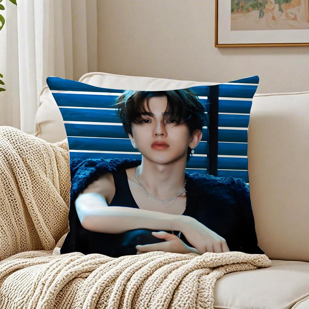 Fit for Chinese Star Fans Gift CCai Xukun Cushion Cover Linen Pillowcase Soft  for Sofa Bed Home Room Decor