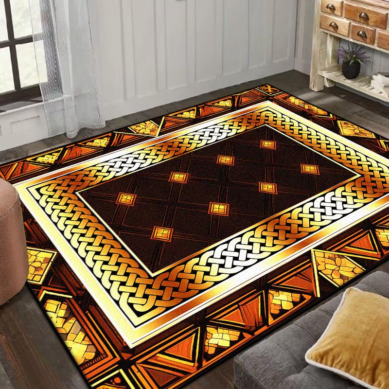 Black Gold Living Room Large Area Rug 200x300cm Luxury Decoration Home Coffee Table Area Carpet Bedroom Study Floor Mat Non-slip