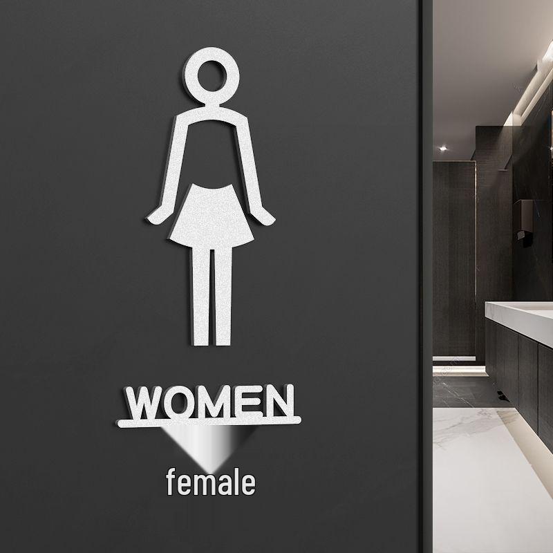 Niestandardowe znaki toaletowe: Kreatywne naklejki na toaletę do biura i hotelu dla mężczyzn/kobiet
