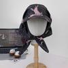 Sweet Cool Floral Print Headband Bandana Cap Women Outdoor Sun Protection Baseball Cap Fashion Face Slimming Peaked Cap