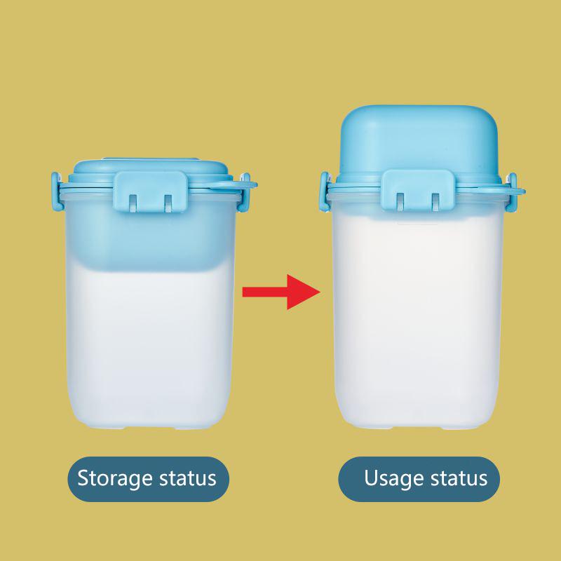 Portable Bilayer Salad Cup Breakfast Plastic Cup With Spoon Detachable Ice Box Seal Preservation For Storing Milk Fruits Oatmeal