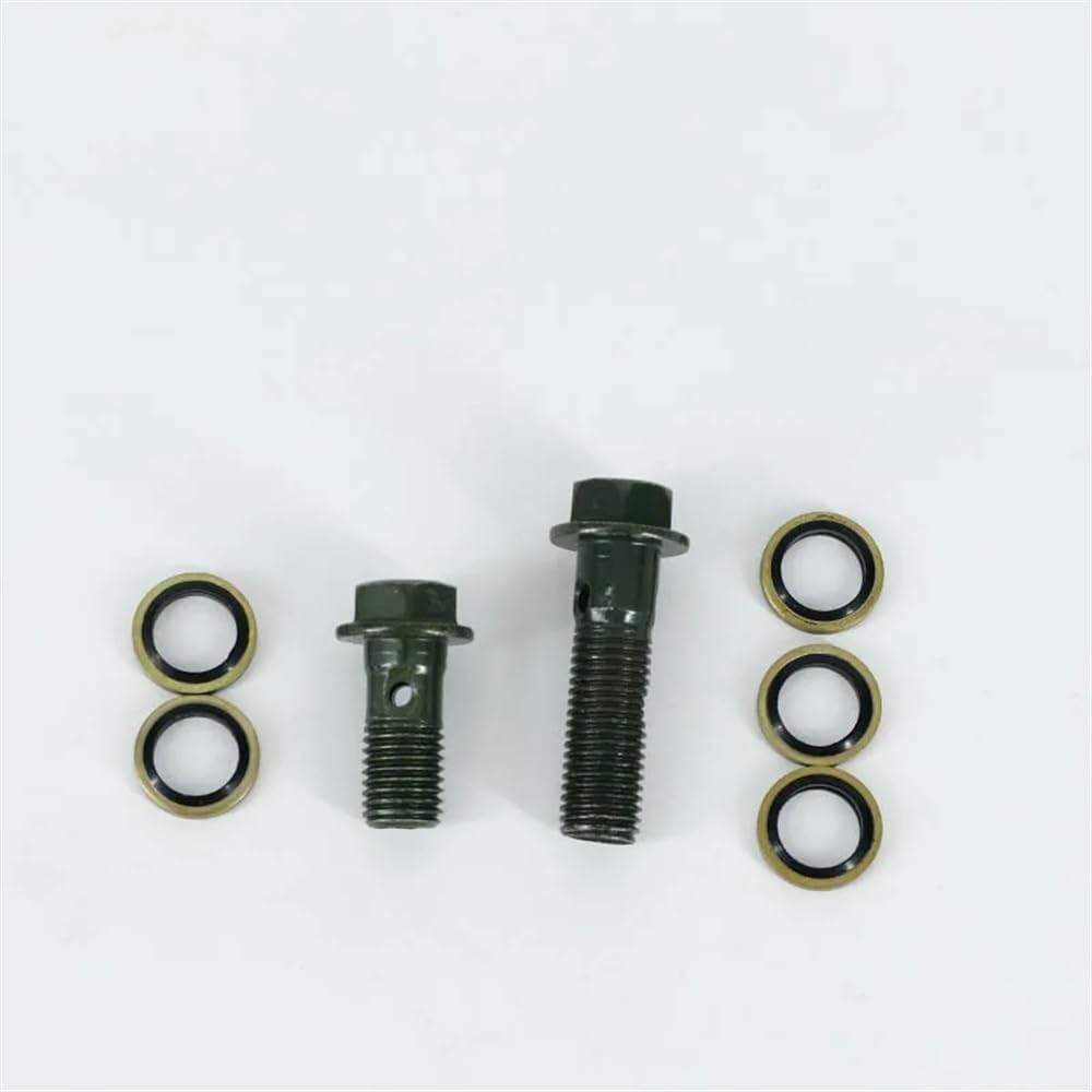 M10 X 1.25 Double Banjo Bolt Compatible Brake Hollow Screw Replacement Compatible With Motorcycles With Nuts And Bolts(DOUBLE TUBING SCREW)