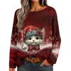 Womens  Fall Sweaters Long Sleeve Print Tops Pullover Sweaters Loose Dressy Casual Basic Clothes
