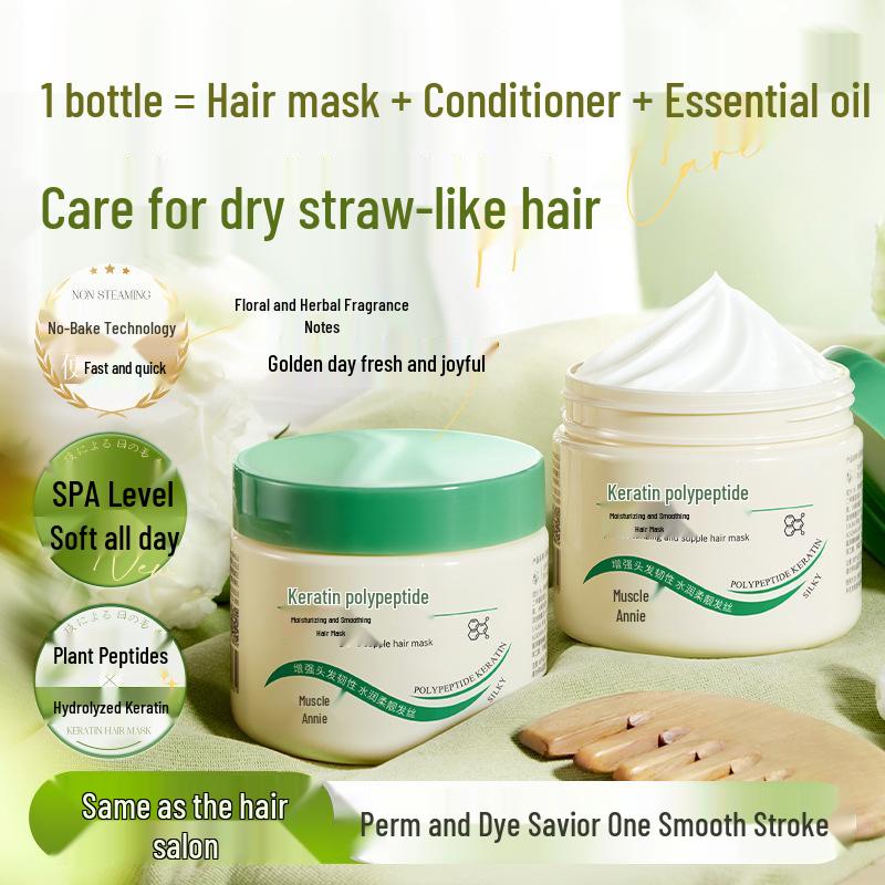 Skin Annie Peptide Keratin Hair Mask 180g - Hydrates, Nourishes, and Smooths Dry, Frizzy Hair Peptide Keratin Hair Mask