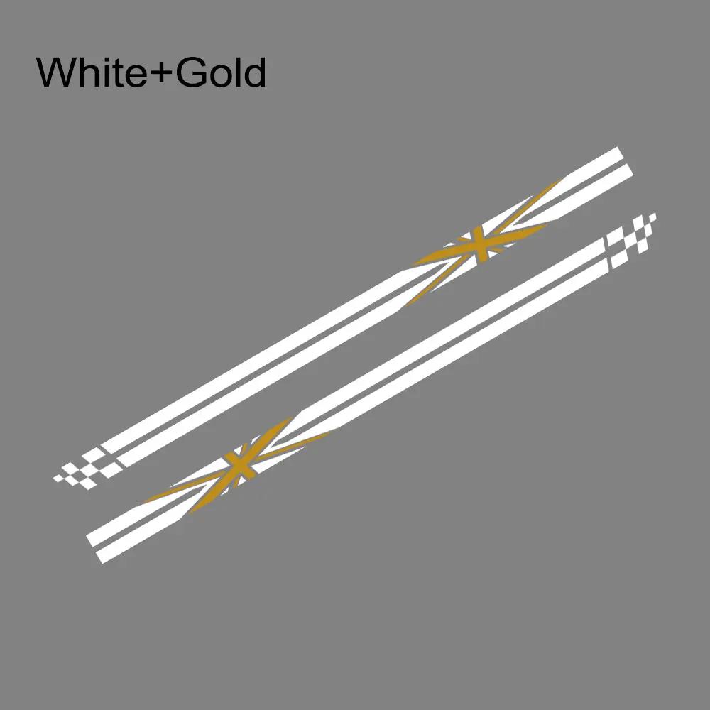 2PCS Car Door Side Stickers Union Jack Styling Decoration Decal For Mini Cooper S JCW R55 R56 R60 R61 F54 F55 F56 F60 Countryman